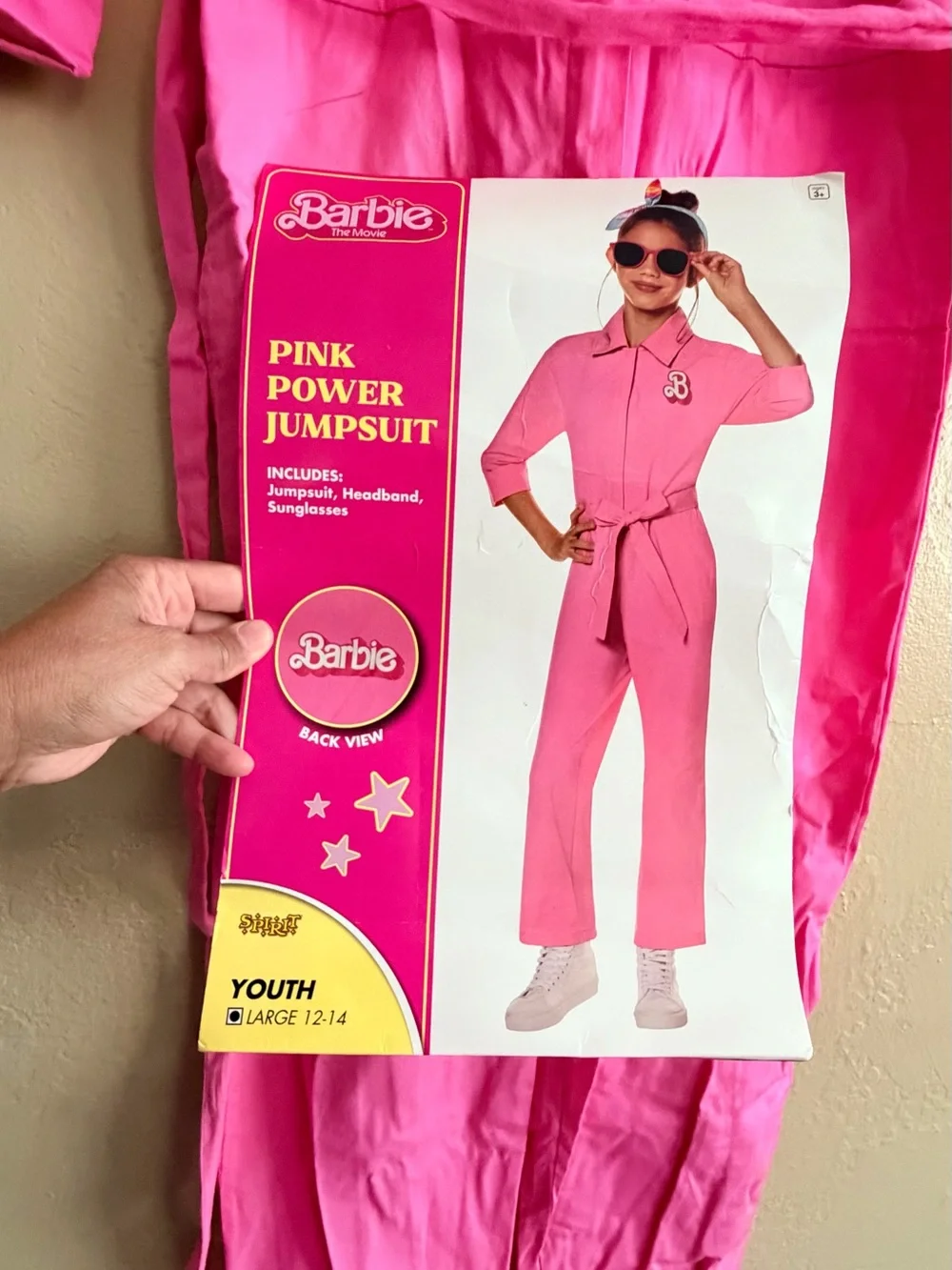 Barbie Hot Pink Jumpsuit Romper with Tie Waist